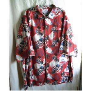 Columbia Tropical Floral Print Button Down Shirt